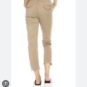 Mother Shaker Prep Fray khakis in Killing Time.